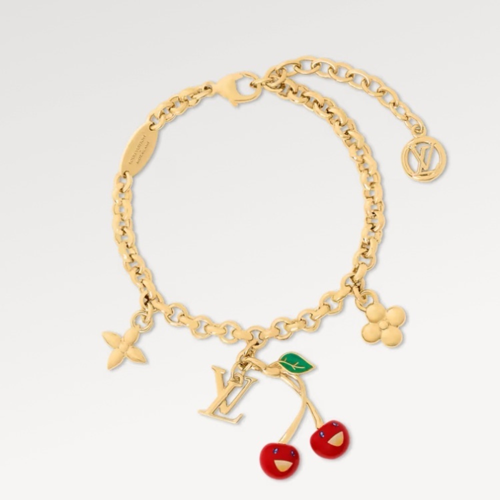 NEW 2025 Louis Vuitton Murakami 20yr Anniversary Cerise Cherry Charm Bracelet - Picture 2 of 7